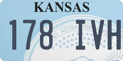 KS license plate 178IVH