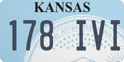 KS license plate 178IVI