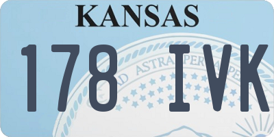 KS license plate 178IVK