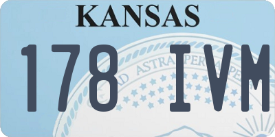 KS license plate 178IVM