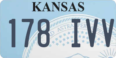 KS license plate 178IVV