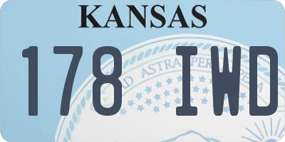 KS license plate 178IWD