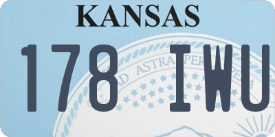 KS license plate 178IWU