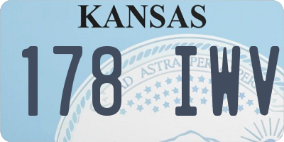 KS license plate 178IWV