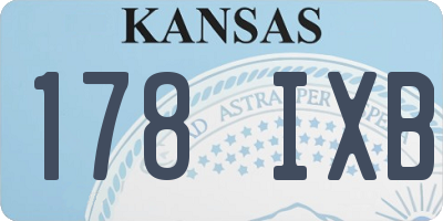 KS license plate 178IXB