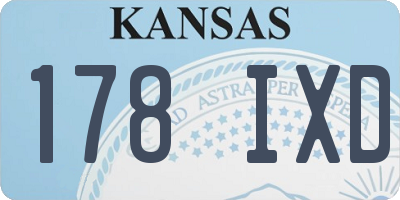 KS license plate 178IXD