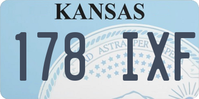 KS license plate 178IXF