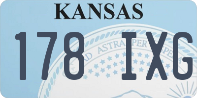KS license plate 178IXG