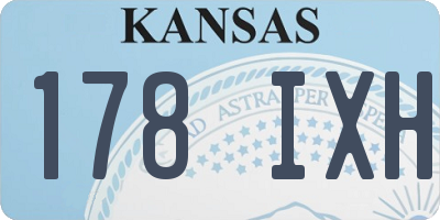 KS license plate 178IXH