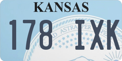KS license plate 178IXK