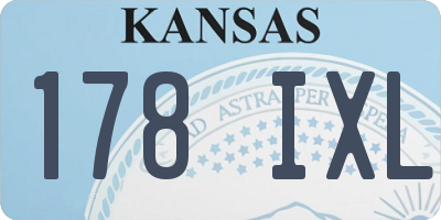 KS license plate 178IXL