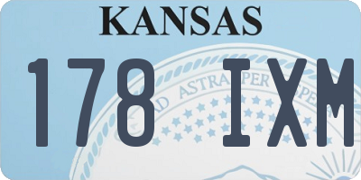 KS license plate 178IXM