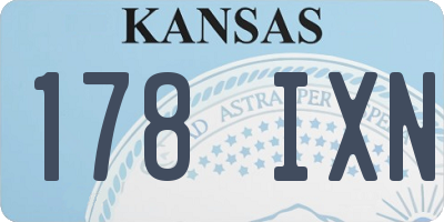 KS license plate 178IXN