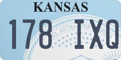 KS license plate 178IXQ