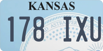 KS license plate 178IXU