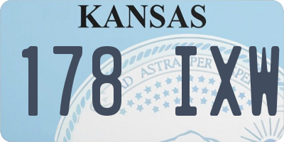KS license plate 178IXW