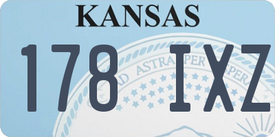 KS license plate 178IXZ