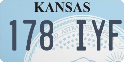 KS license plate 178IYF