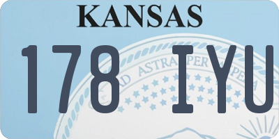 KS license plate 178IYU