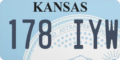 KS license plate 178IYW