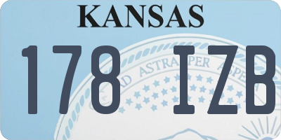 KS license plate 178IZB