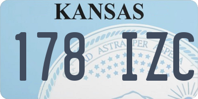 KS license plate 178IZC