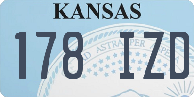 KS license plate 178IZD