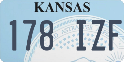 KS license plate 178IZF