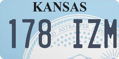 KS license plate 178IZM