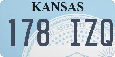 KS license plate 178IZQ