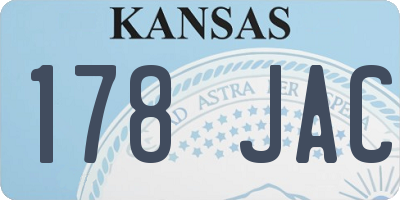 KS license plate 178JAC