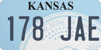 KS license plate 178JAE