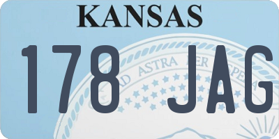 KS license plate 178JAG