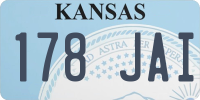 KS license plate 178JAI