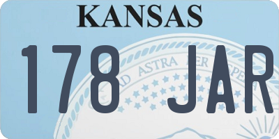 KS license plate 178JAR
