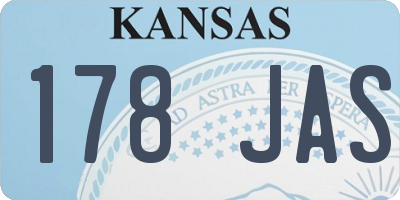 KS license plate 178JAS