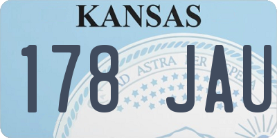 KS license plate 178JAU