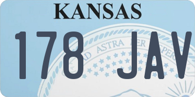 KS license plate 178JAV