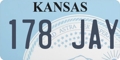 KS license plate 178JAY