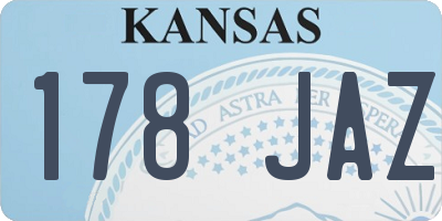 KS license plate 178JAZ