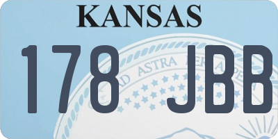 KS license plate 178JBB