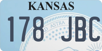 KS license plate 178JBC