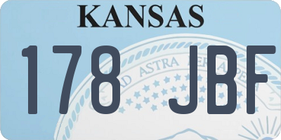 KS license plate 178JBF