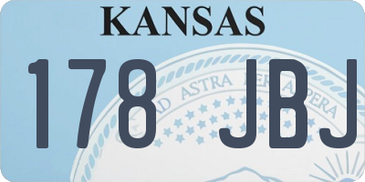 KS license plate 178JBJ