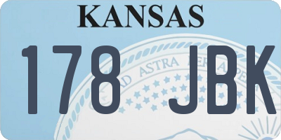 KS license plate 178JBK