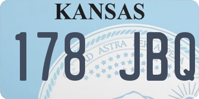 KS license plate 178JBQ