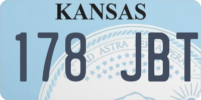 KS license plate 178JBT