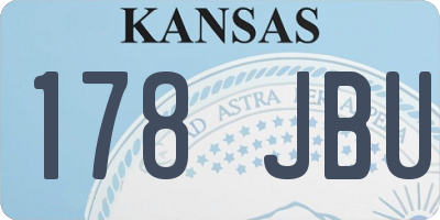 KS license plate 178JBU