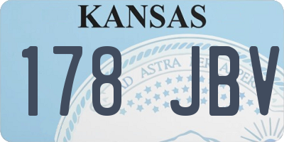 KS license plate 178JBV