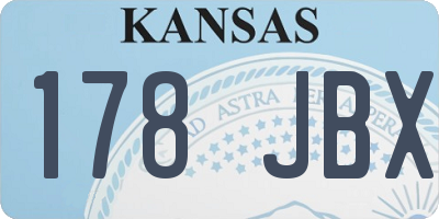 KS license plate 178JBX